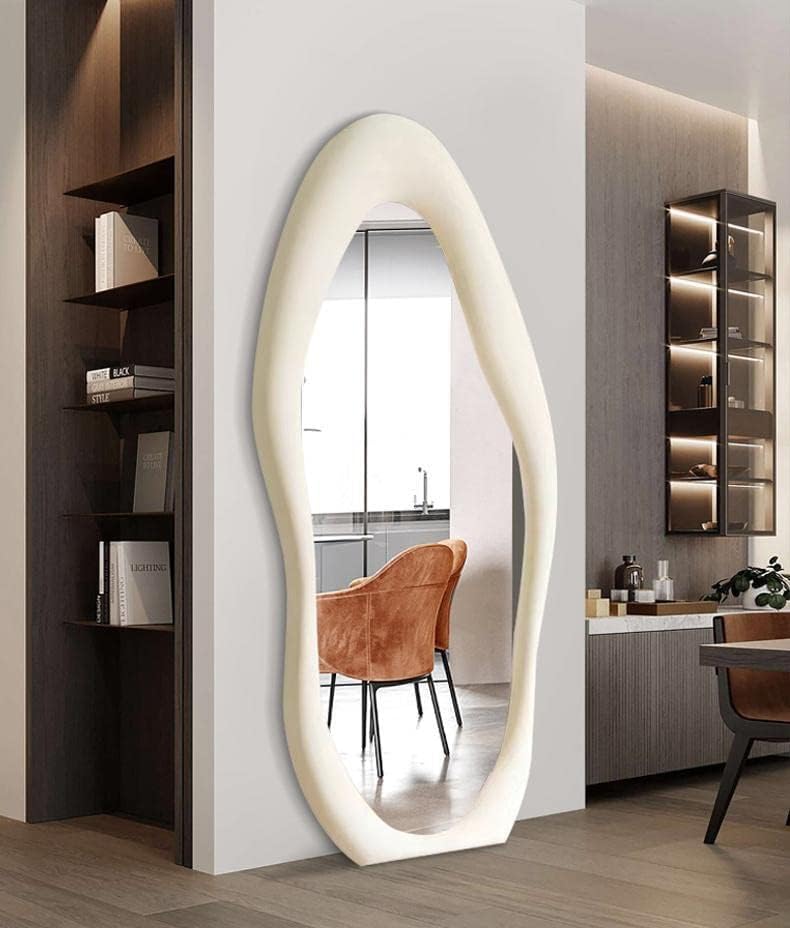 Miniatura 7 de YIBIN Mango - Espejo de longitud completa con forma especial espejo de cuerpo entero espejo de suelo montado en la pared espejo de ajuste doméstico