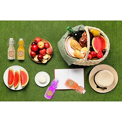 Zsmkjiaye 30 Pcs Mini Flip Top Glass Bottle With Stoppers Decorative Swing Top Bottles Small Glass Bottles With Lids Kraft Adhesive Round Stickers For Wedding Themed Party Favors (4Oz/120 Ml) #TOP5