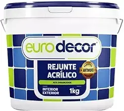 Rejunte Líquido Acrílico 1KG Antimofo Banheiro Interno e Externo com Rodinho Aplicador (Branco)