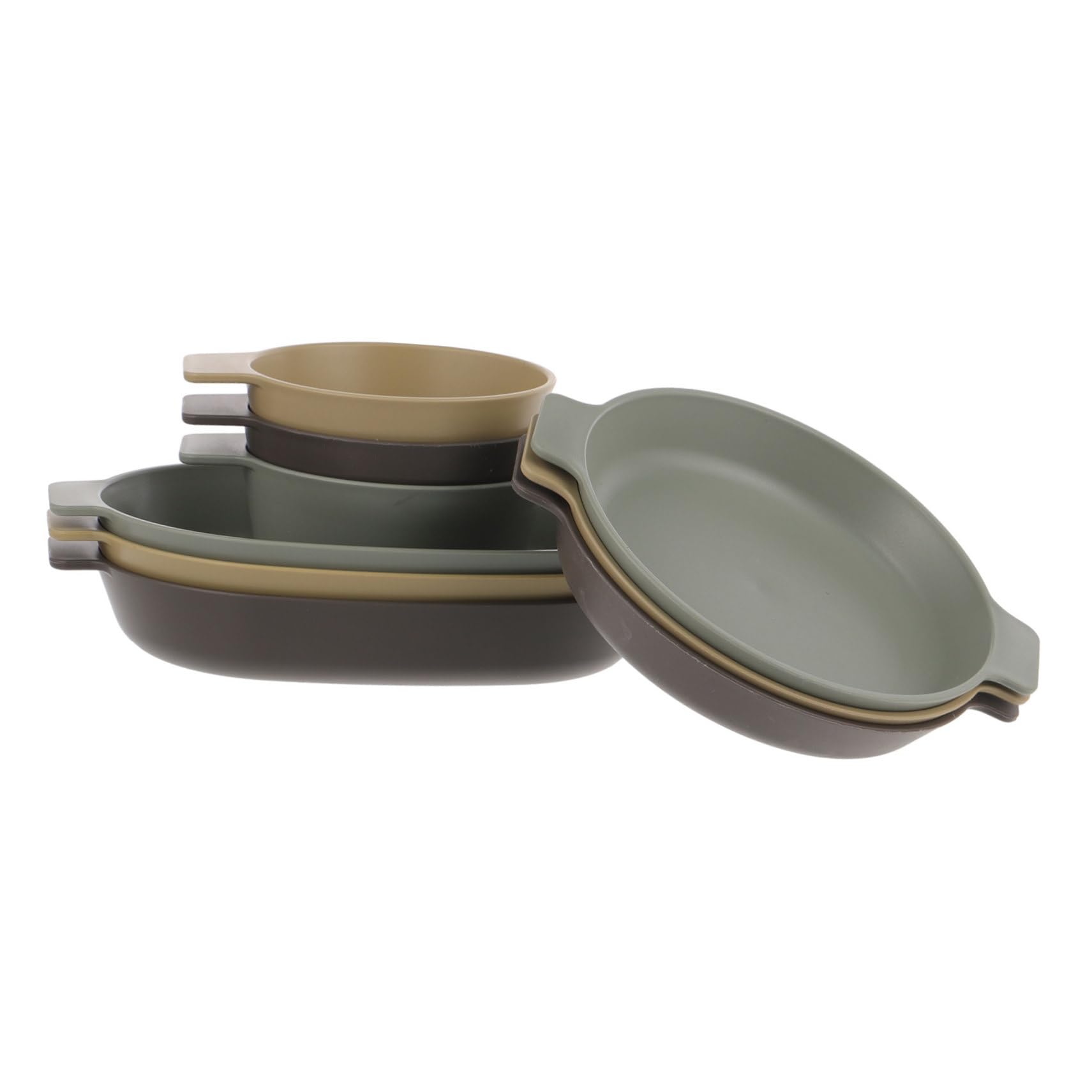 BESPORTBLE Lot De 2 Bols Et Assiettes De Camping en Plastique Robuste Compacts pour La Randonnée Les Pique-niques Les Barbecues Faciles À Transporter Et À