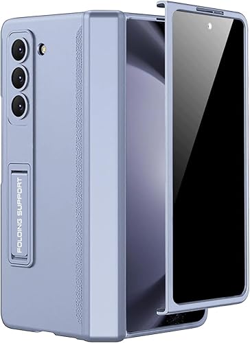 Miimall Funda para Samsung Galaxy Z Fold 5 con protector de pantalla de privacidad, soporte ajustable integrado y protección magnética de bisagra,