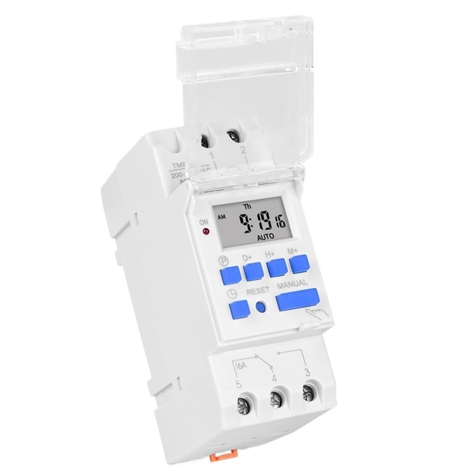 1PCS Microcomputer Electronic Weekly Programmable Digital TIMER SWITCH Time Relay 220V AC 16A Din Rail Mount(12V DCAC)