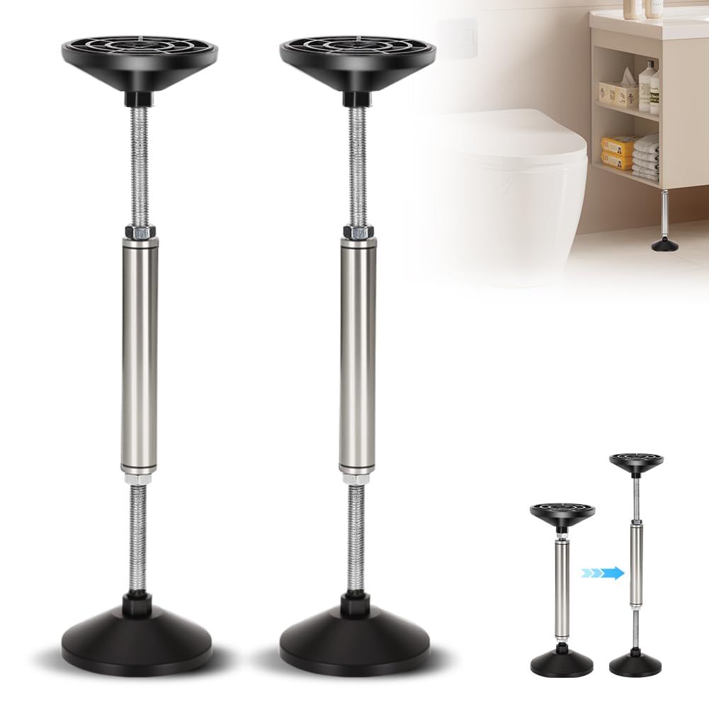Asta di supporto telescopica, 38 – 52 cm, sistema di supporto regolabile, asta di supporto regolabile, supporto fino a 300 kg, staffa di sollevamento per pensili, divano, lavandino, armadietti da