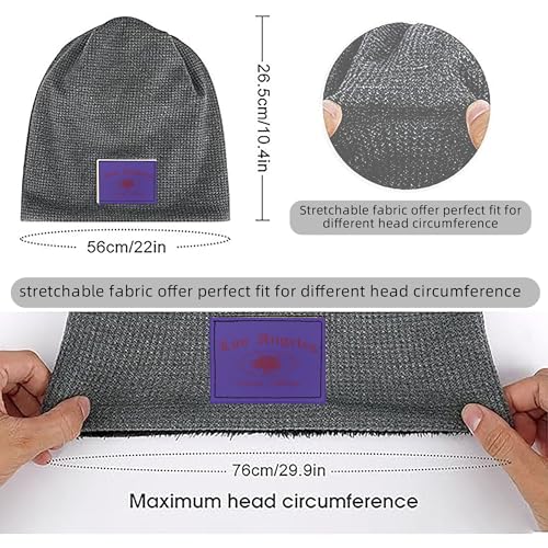 Bonnet tricoté festif isolant à motif gaufré numérique Gray 18