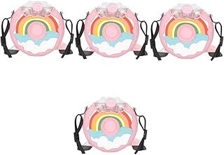 VANZACK 4 Pçs Copo De Donut Garrafa De Água De Plástico Copos De Água De Plástico Garrafa De Água Com Palha Copos De Palha Crianças Copo De Água Portátil Jarro De Água Palha Garrafa De