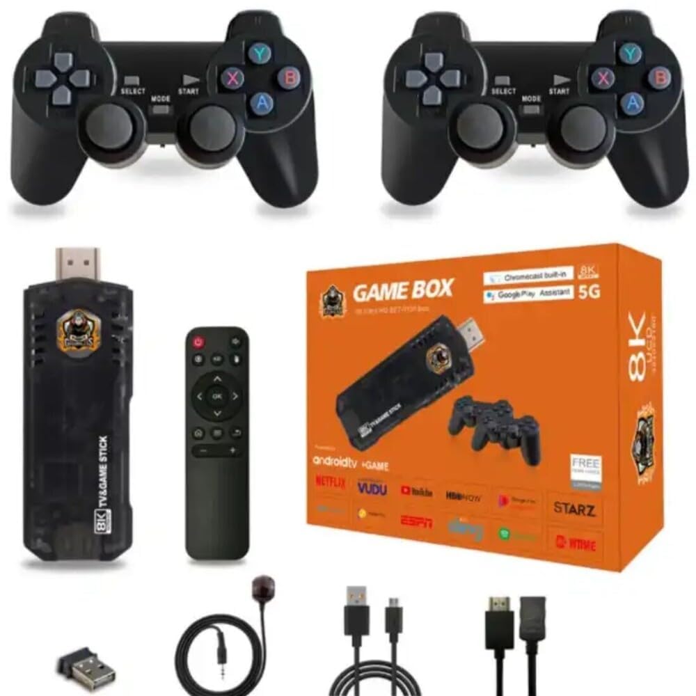 Drumstone (Exclusively 𝟭𝟬+𝟱 Year Warranty) 4K HD Game Stick Video Game Console + 2X Wireless Controller Gamepad [video game]-image-19
