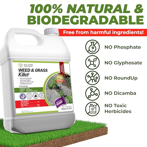 Image of ECO Garden PRO - Organic Vinegar Weed Killer | Kid Safe Pet Safe | Clover Killer for Lawns | Moss Killer | Green Grass & Poison Ivy Killer | Spray Ready Glyphosate Free Herbicide (2 Gallons)