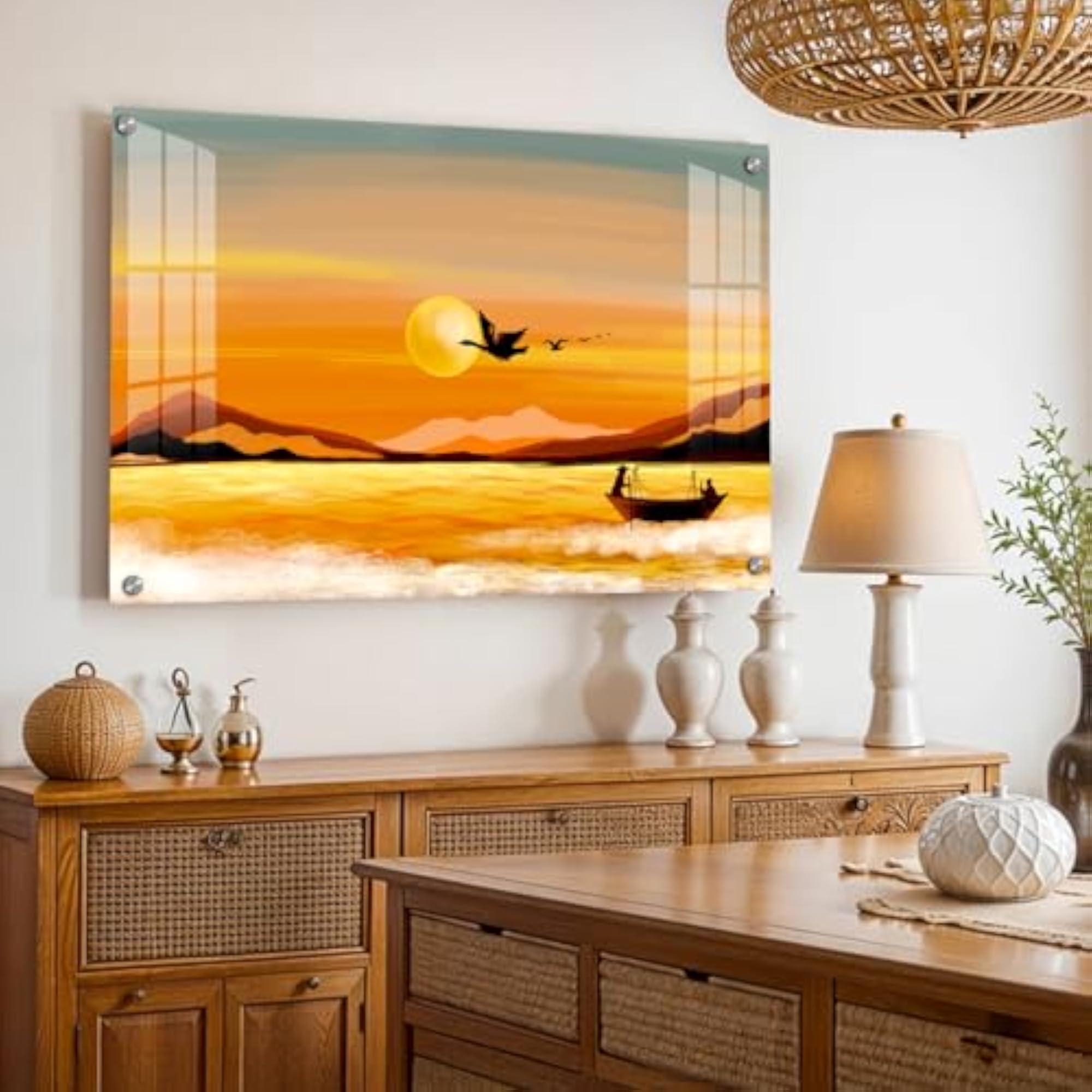 Sunset Acrylic Wall Painting for Living Room