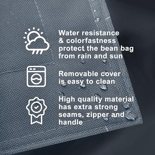 Lumaland Outdoor 7ft Bean Bag Grey