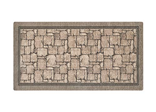 BIANCHERIAWEB Tappeto Passatoia Runner Cucina Antiscivolo Corsia Lavabile Wall Tortora 55x80 Tortora