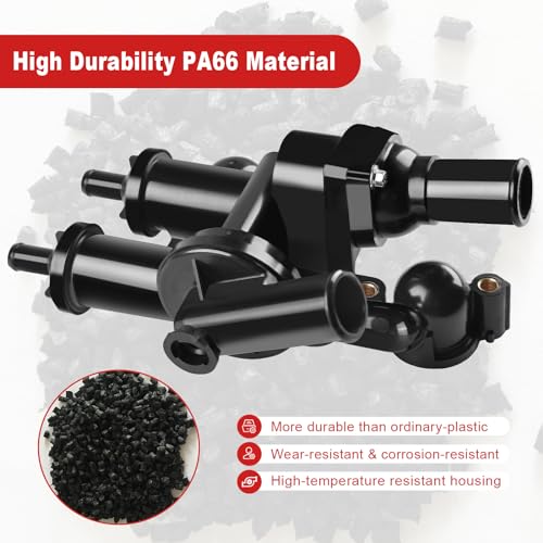 WMPHE Engine Coolant Thermostat Housing Kit Compatible with 2008-2014 Dodge Avenger, 2008-2012 Dodge Caliber, 2008-2010 Chrysler Sebring, 2009-2017 Journey & Compass, Replace OEM 68003582AB 902-319 - Thumbnail 2