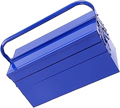 IWOWHERO Caixa de ferramentas de estanho portátil caixa de ferramentas de metal mala de metal caixa de ferramentas dobrável organizador de ferramentas portátil alça caixa de ferramentas alça estojo de transporte caixa de ferramentas caixa de ferramentas caixa de ferramentas liga de alumínio ferro