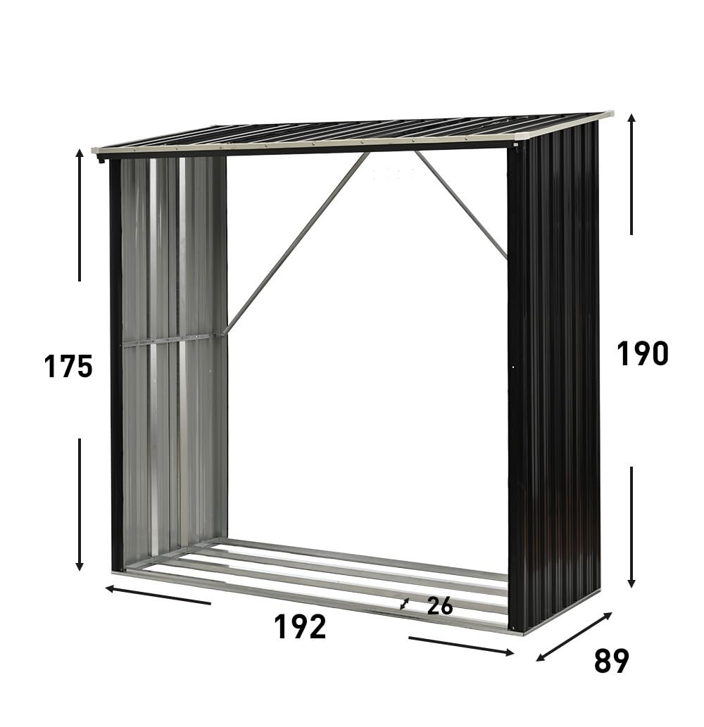 Amazon｜屋根付き ログホルダー 薪小屋 屋外 屋根付き 薪ラック 耐荷重
