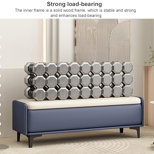Banc de rangement vert pour ordonner la chambre et ranger les draps
