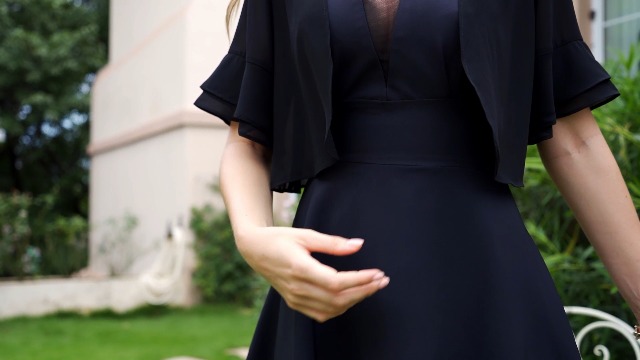 Women Shrug Soft Chiffon Open Front Sheer 3/4 Sleeve Bolero