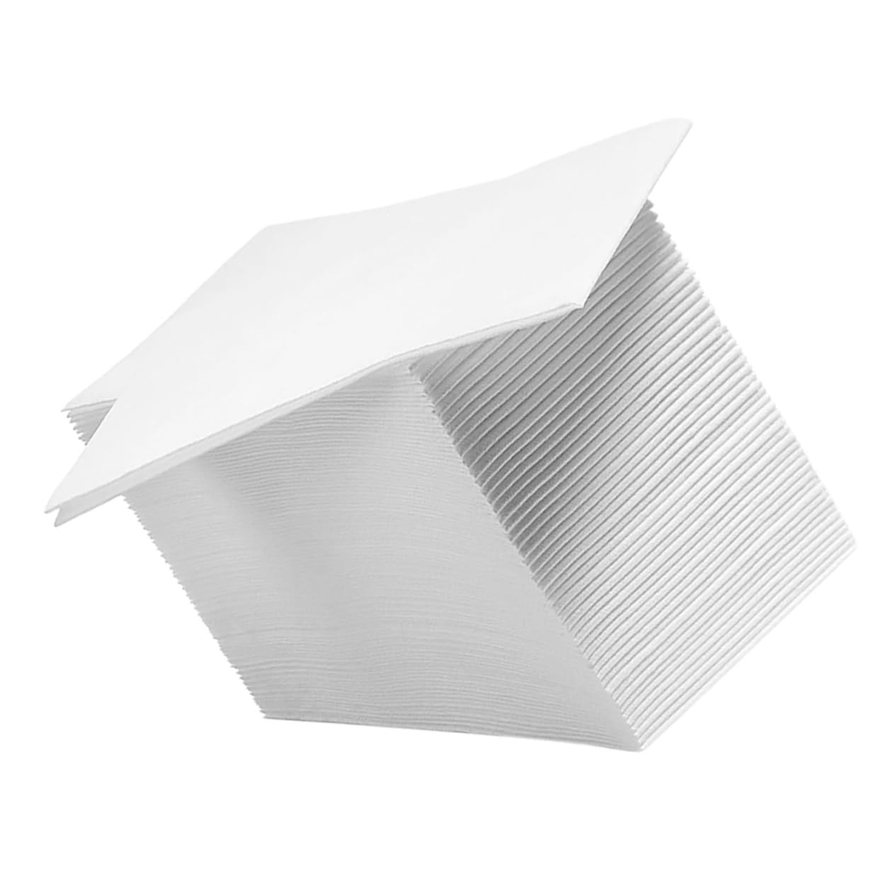 Servilletas de Papel para Fiesta y Almuerzo de 40x30 Cm, Color Blanco, Gruesas y Plegadas, Paquete de 100 Unidades para Cumpleaños y Restaurante