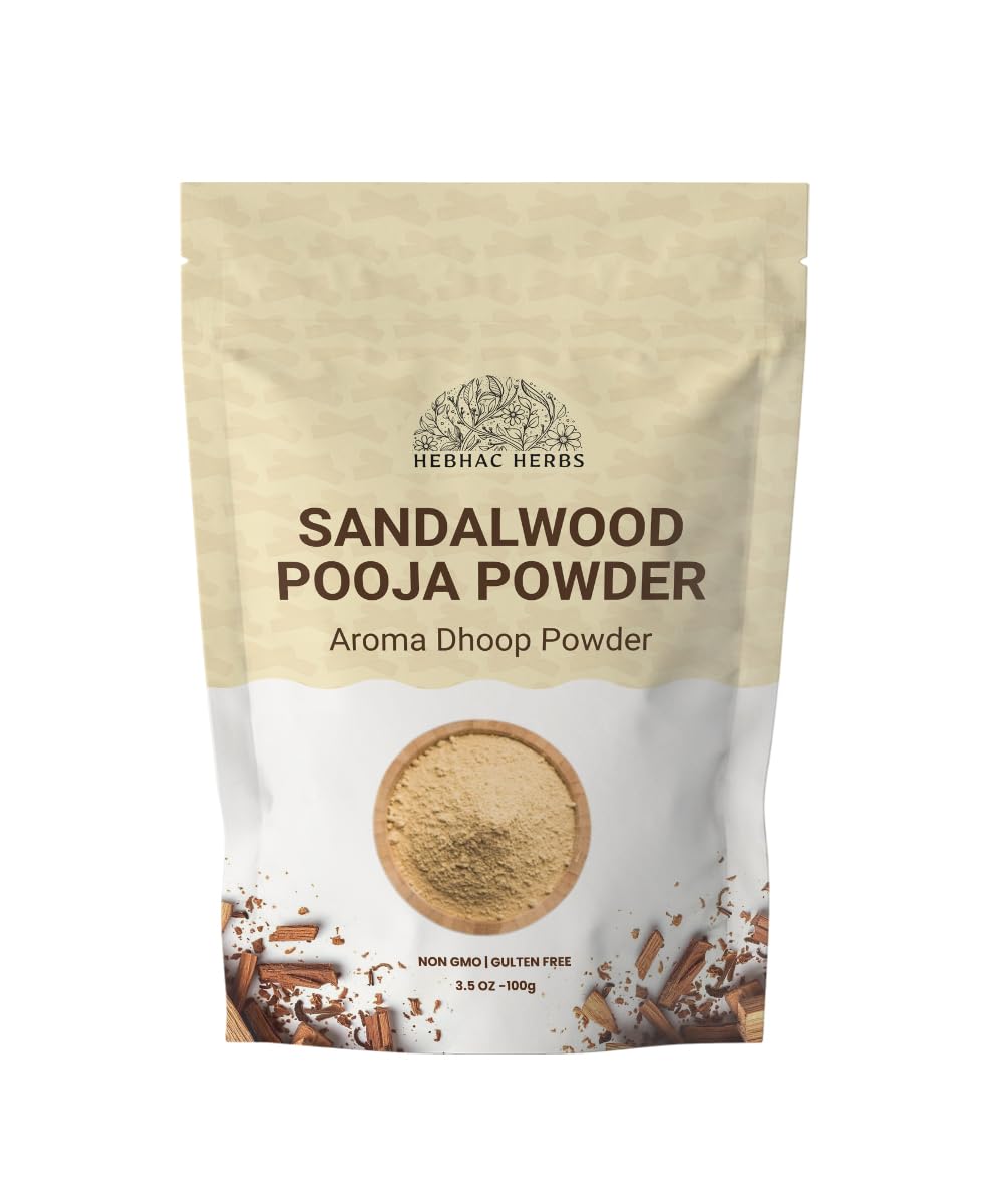 Chandan Sandalwood, Aroma Dhoop Powder Use for Havan And Puja - Sandal Dhoop Powder is a fragrant and traditional incense powder made from sandalwood (114g)