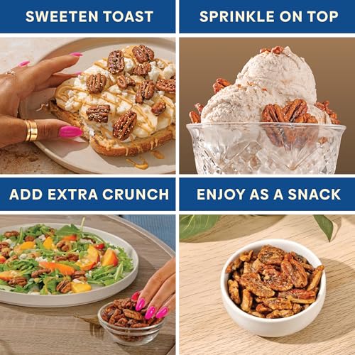 Image of Evie's Banana Bread Pecans - Roasted Texas Pecan Snacks - Healthy, Non-GMO, Gluten-Free and Vegan - 3 Oz, 2-Pack - Made-in-the-USA