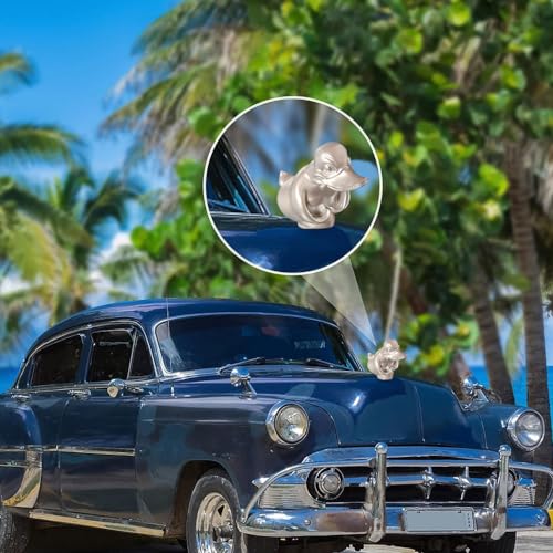 LATRAT Angry Duck Kühlerfigur, Wütende Ente, Auto Motorhaube Ornament, für Autodekorationen und Raumdekoration, mattiertes Modell