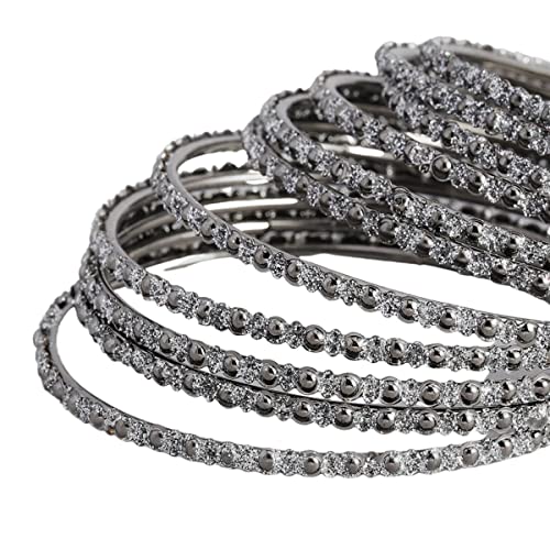 Set of 12 Silver Plated Bangles, Gift for Karwachauth