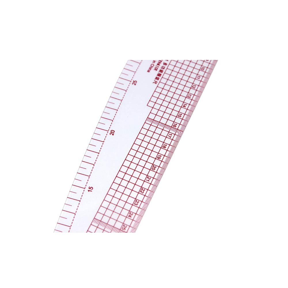 Download 2 pcs 3 in 1 Plastic French Curve Metric Sewing Ruler Measure for Dressmaking Tailor Grading ...