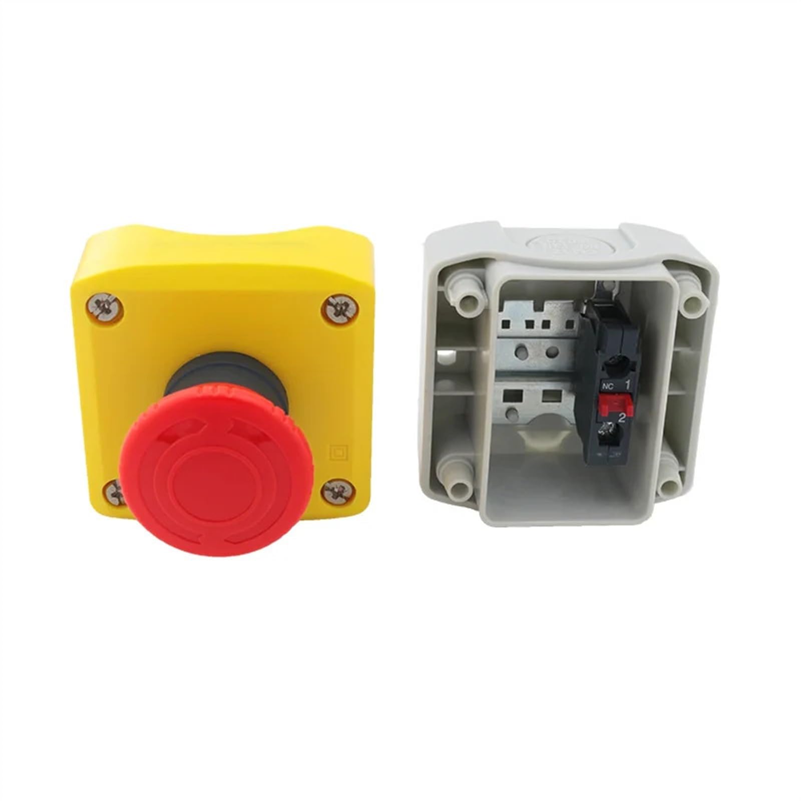 Interruptor de botón de parada de emergencia con cabeza de seta a prueba de agua, caja de Control de ascensor, estaciónSALLA68H XALK174, de enganche for liberar(No Label,3NC)