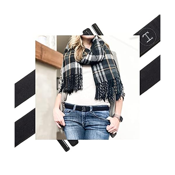 Tights Up Stretch Belt | Fully Adjustable Waist Belt | Metal Free Elastic Belt | Men and Womens Belt | Great JEAN Belt | Ceinture Femme | Black Belt - Image 3