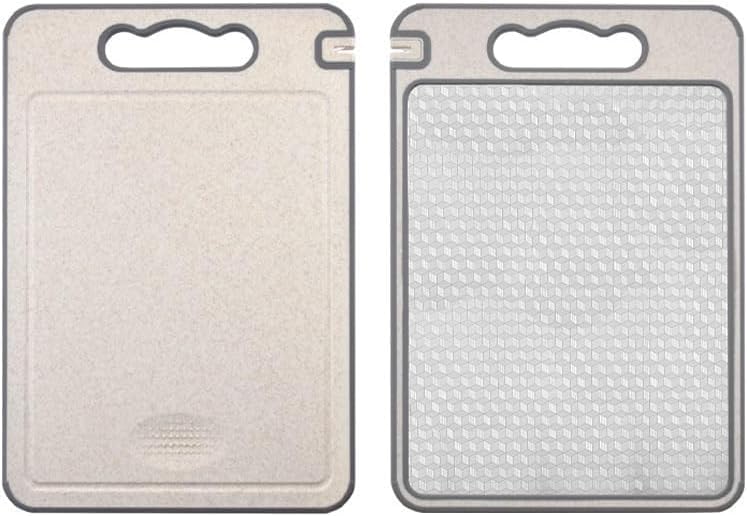 Tabla de cortar rectangular 2 en 1 de acero y PP 36.5x25x1 cm miniatura 7