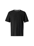 Mens Jacquard All Over Logo Regular Fit Tee