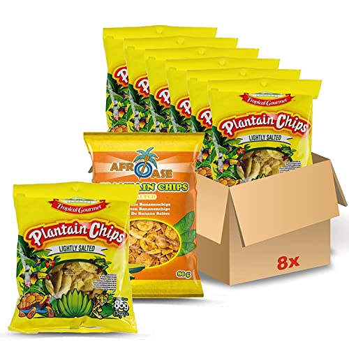 Plantain Chips Kochbananen Set Bananenchips (8x 85g) (SALTED - Gesalzen) Cover