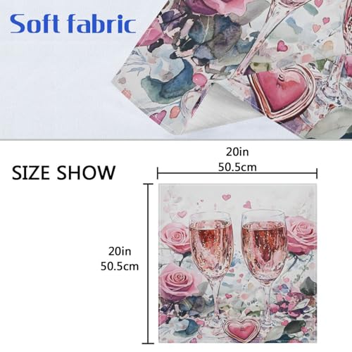 Servilletas de tela polyester set x6 20x20 in miniatura 6