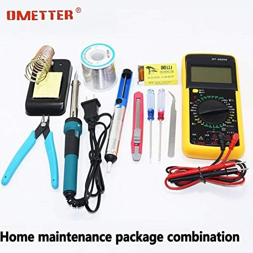 Soldering Thermostat soldering iron sets of household welding pen 30W tin soldering iron electronic maintenance welding tools - (Color: Yellow)
