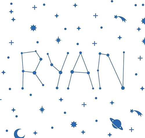 Space name wall DecalCustom name stickerPersonalized starsBaby Name Decalkids namegalaxyconstellationboys roomzodiac