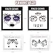 Bowitzki Face Jewels Halloween Rhinestone Stickers Self Adhesive Crystal Makeup Face Gems Stick for Festival Accessory Decorations (C)