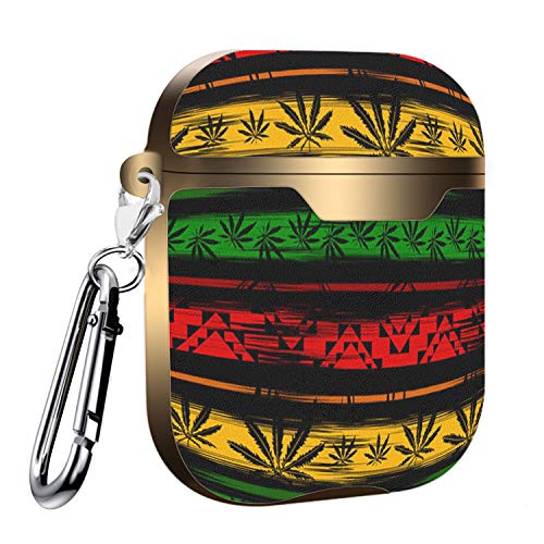 Slim Form Fitted Printing Pattern Cover Case with Carabiner Compatible with Airpods 1