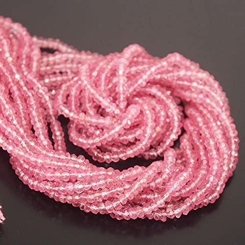 Saphir bleu naturel en perle rondelle facettée 3mm LKBEADS avec dégradé de couleur éclatant