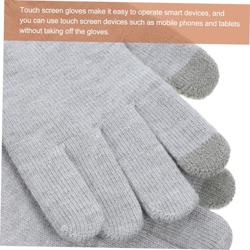 Set de invierno para mujer con gorro bufanda y guantes táctiles térmicos 7