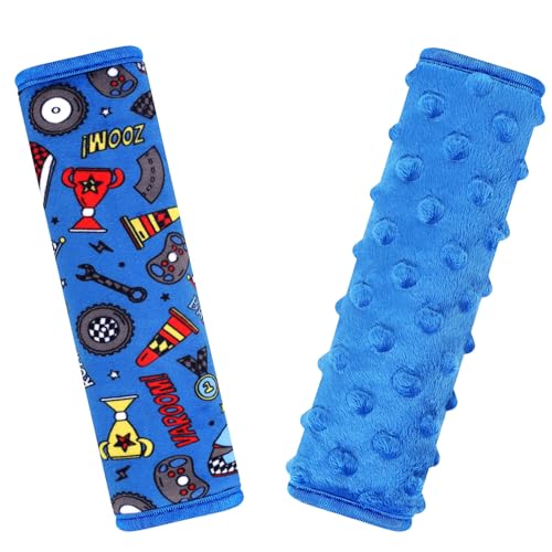 Image of Seat Belt Covers for Kids, 2 Pack Double-Sided Use Shoulder Pads for Kids