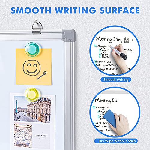 Magnetic White Board, maxtek Whiteboard for Wall Mounted, Lightweight Hanging Whiteboard for Home Office School (36x24inch, White) image 3