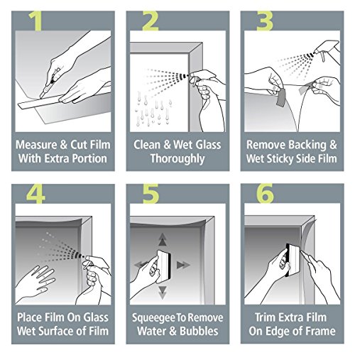 Película para ventana control solar y privacidad día plata gris 24in x 14ft miniatura 7