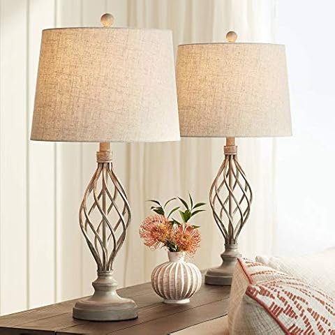 Franklin Iron Works Annie Industrial Table Lamps Set of 2 Cover