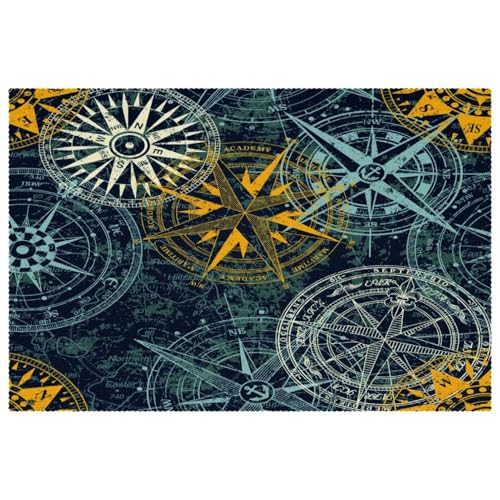 Set de table rose lavable style grunge pour table de cuisine - 2