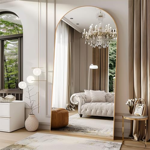 Image of LFT HUIMEI2Y 71 inchx32 inch Arch Full Length Mirror, Gold Floor Mirror