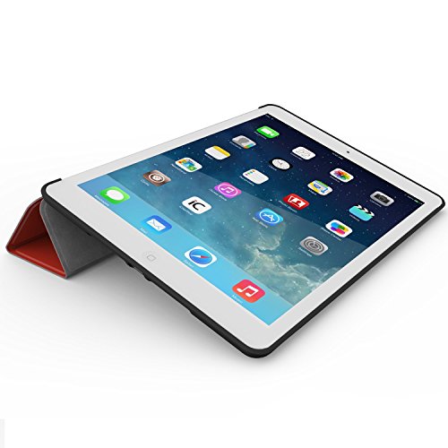 KHOMO iPad Air 2 Case - Dual Series - Ultra Slim Cover with Auto Sleep Wake Feature for Apple iPad Air 2nd Generation Tablet, Red-Black (ip-air-2-rb-2)