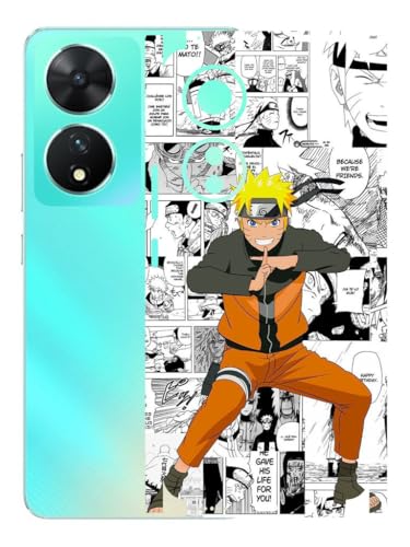 Image of AtOdds - VIVO T2 (5G) Mobile Back Skin Sticker - Lamination - Rear Screen Guard Protector Film Wrap (Coverage - Back+Camera+Sides) (Design - Naruto Graffiti)