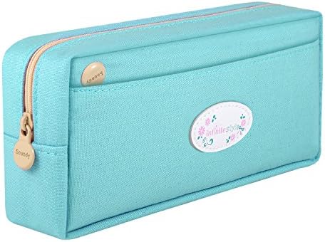 SAMAZ Canvas Pen Bag Pencil Case, Multi-Function Big Capacity Pencil Bag Stationary Case Makeup Cosmetic Bag