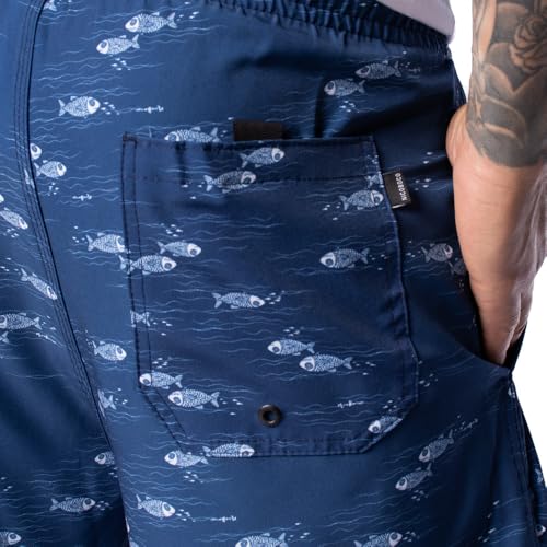 Short Masculino Nico Boco Estampado Azul - M