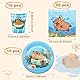 Hmfmdy Tier Partygeschirr Set, 40 Stück Capybara Party Deko, Geburtstag Geschirr Kit Mit Pappteller Becher Servietten, Party Geschirr Supplies für Mädchen, Junge, Babyparty 10 Gäste