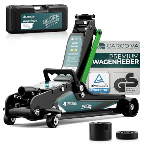 Wagenheber hydraulisch 2,5T – TÜV – 85-380mm Hub – flach für tiefergelegte Autos – Rangierwagenhebeâ€¦ – Miniatur