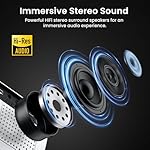 HAPPRUN Native 1080P Bluetooth Projector, Full HD Portable Outdoor Movie Projector with Built-in Speaker, Compatible with Smartphone, HDMI, USB, AV, Fire Stick, PS5 for Home, Bedroom, Outdoor Use - Image 3